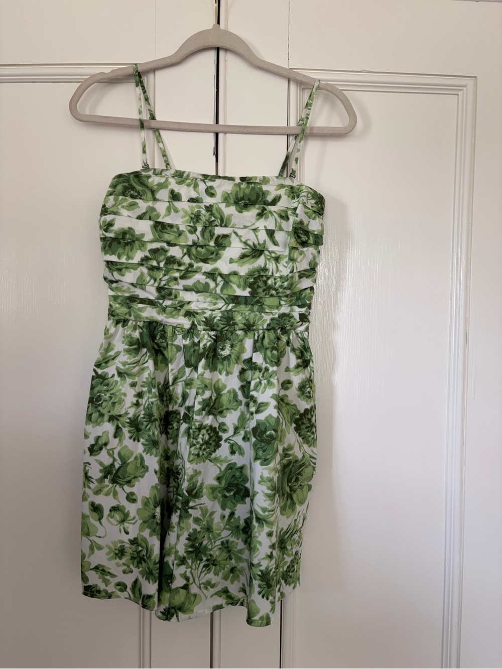 Abercrombie & Fitch White and Green Floral Romper